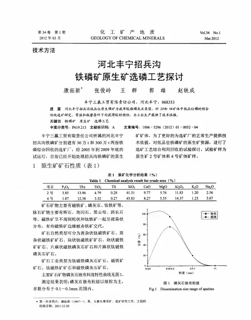 河北丰宁招兵沟铁磷矿原生矿选磷工艺探讨