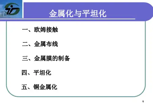 半导体 第十三讲 金属化与平坦化