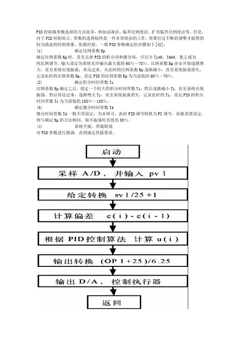 PID调节经验总结