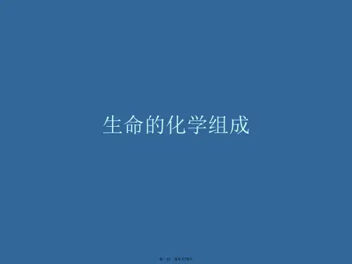 生命的化学组成