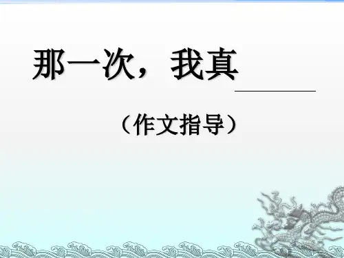 那一次_我真 ——ppt