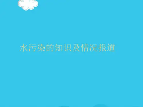 水污染的知识及情况报道PPT优质资料