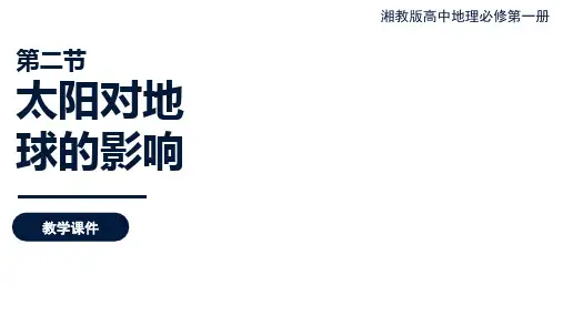 湘教版高一地理新教材《1.2太阳对地球的影响》 教学课件