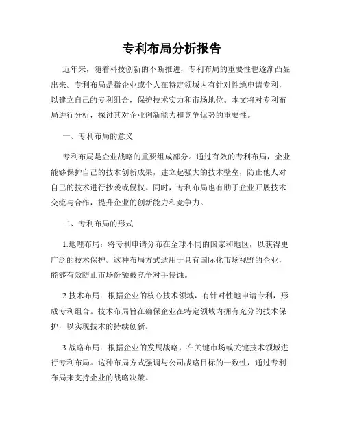 专利布局分析报告