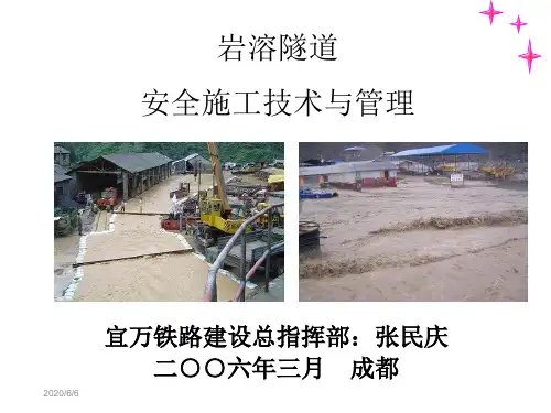 岩溶隧道安全施工技术与管理教程文件