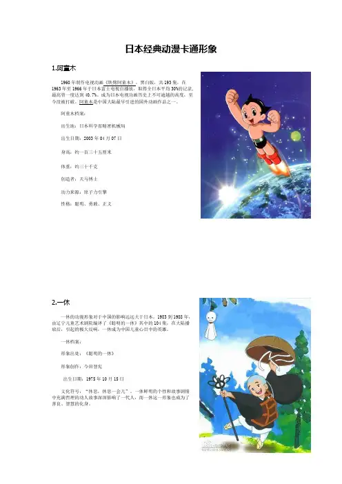日本经典动漫卡通形象