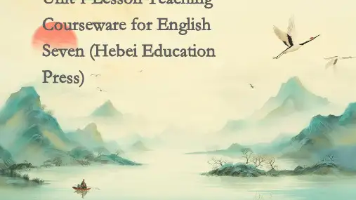英语七下(冀教版)教学课件Unit1Lesson