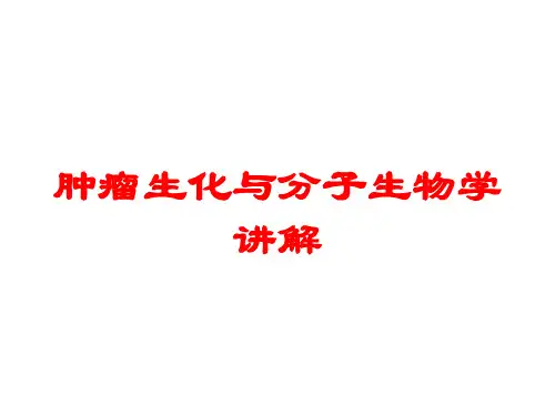 肿瘤生化与分子生物学讲解培训课件