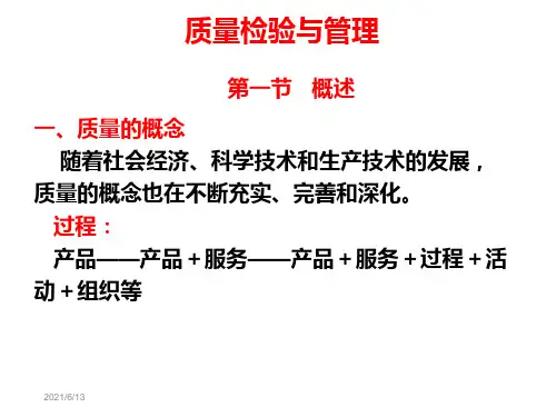 第三 章 质量检验与管理