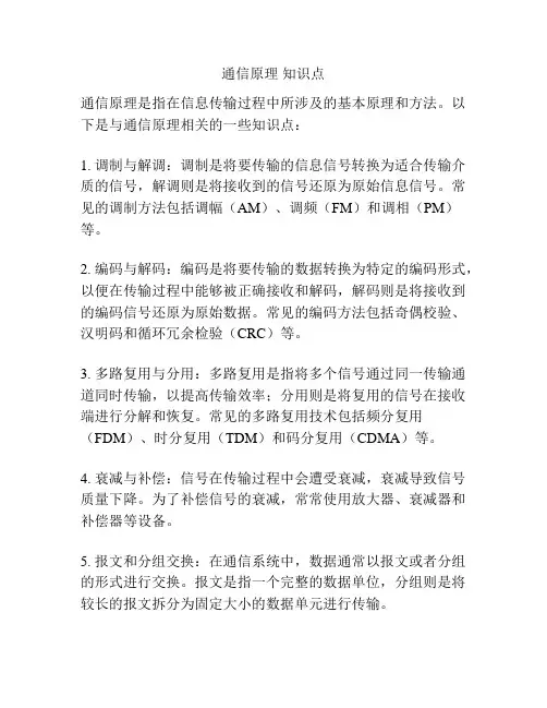 通信原理 知识点