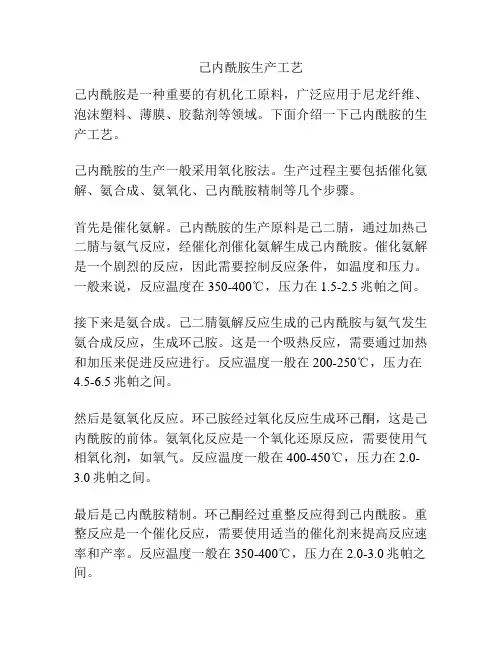 己内酰胺生产工艺