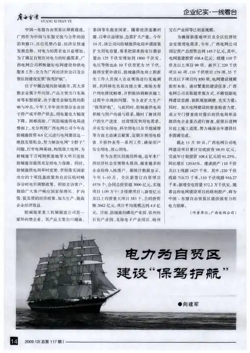 电力为自贸区建设“保驾护航”