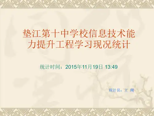 垫江第十中学校信息技术能力提升工程学习状况简报