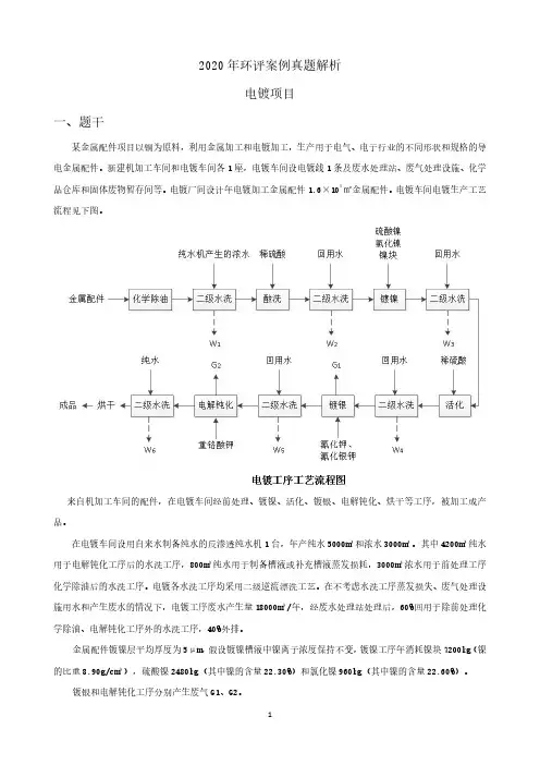 2020年环评案例分析真题解析