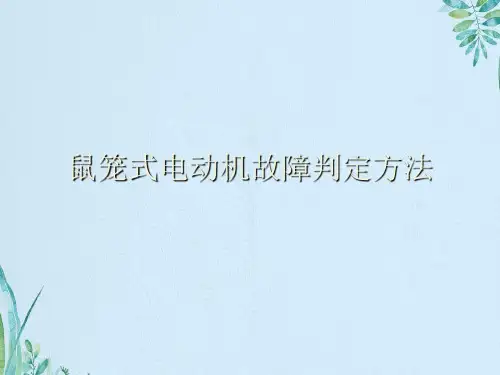 鼠笼式电动机故障判定方法资料(2)