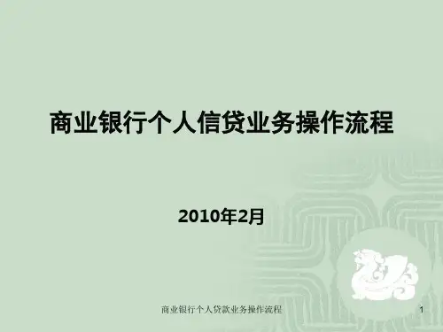 商业银行个人贷款业务操作流程课件