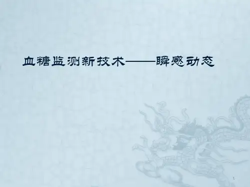 瞬感动态血糖监测ppt课件