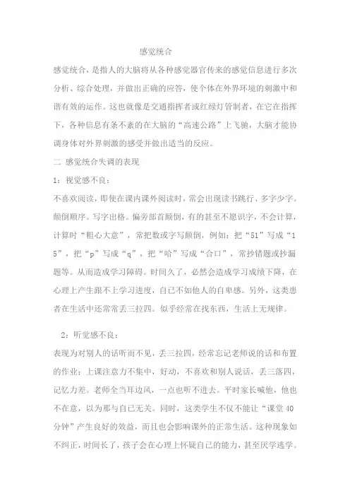 感觉统合讲解