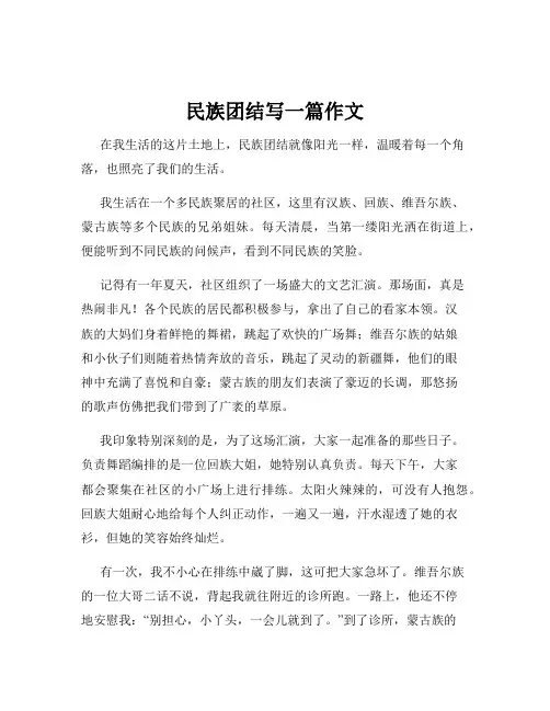 民族团结写一篇作文