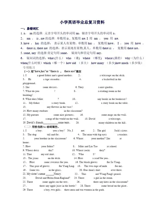 小学英语知识点总复习资料