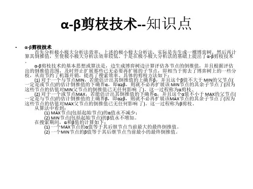 α-β剪枝技术解题过程