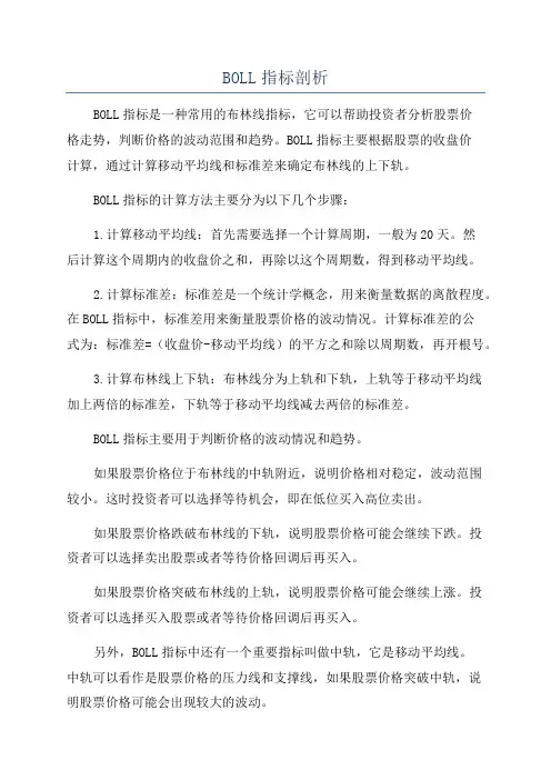 BOLL指标剖析