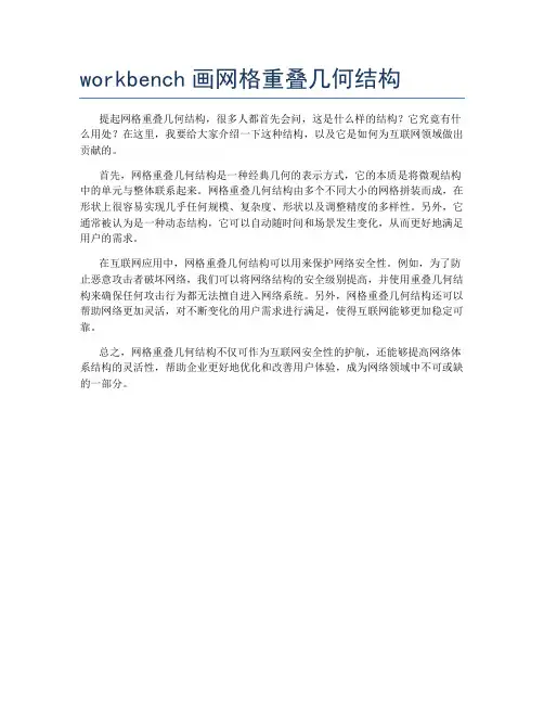 workbench画网格重叠几何结构