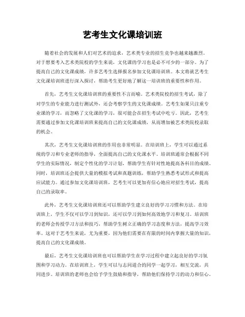 艺考生文化课培训班