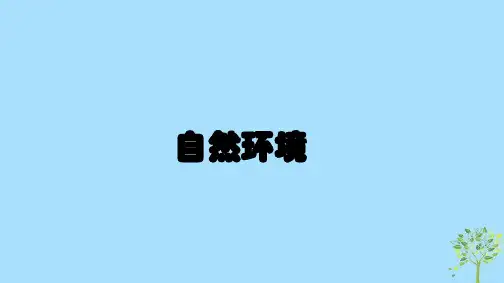地理七年级下人教新课标6.2自然环境(28张)