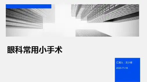 眼科常用小手术(PPT课件)