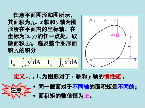 工程力学第02节 截面的惯性矩、惯性积和惯性半径