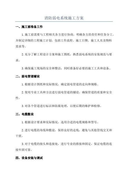 消防弱电系统施工方案