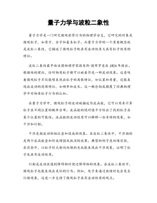 量子力学与波粒二象性