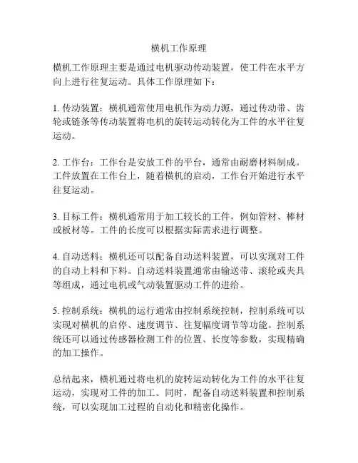 横机工作原理