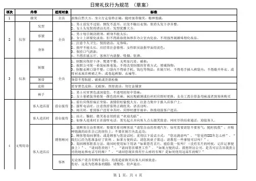日常礼仪行为规范