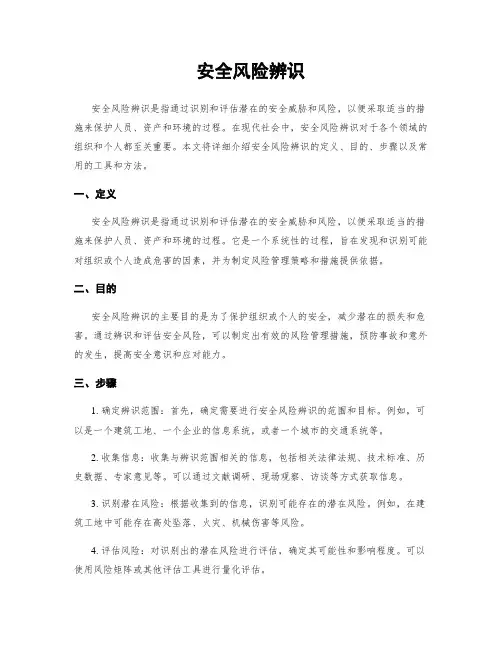 安全风险辨识