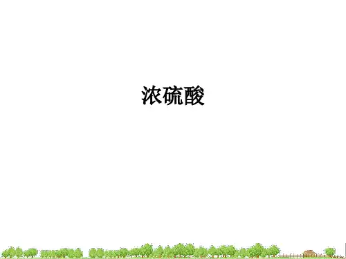 浓硫酸的特性
