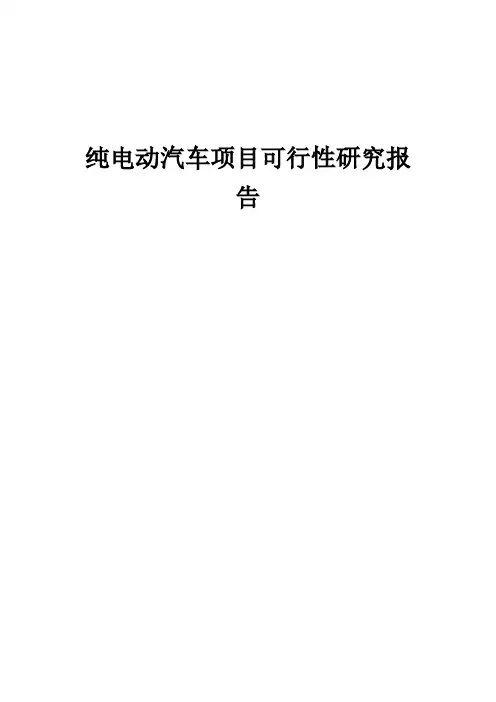纯电动汽车项目可行性研究报告 (001)