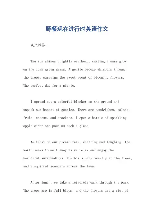 野餐现在进行时英语作文