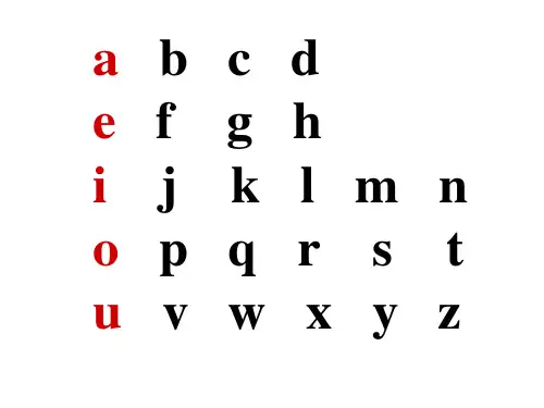 自然拼读26个字母2PPT课件