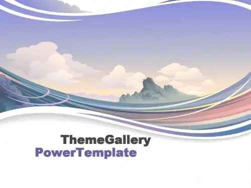 学习制作PPT——喜色卡通矢量风景图系列PPT模板