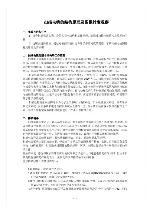扫描电镜的结构原理及图像衬度观察