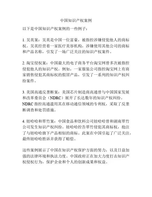 中国知识产权案例