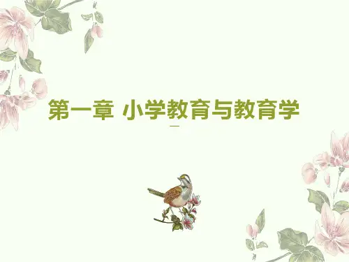 《小学教育学》第一章  小学教育与教育学ppt