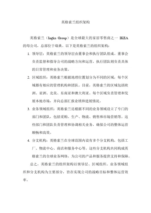 英格索兰组织架构