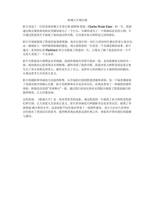 影城大亨观后感