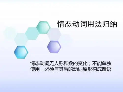 情态动词用法归纳(全)