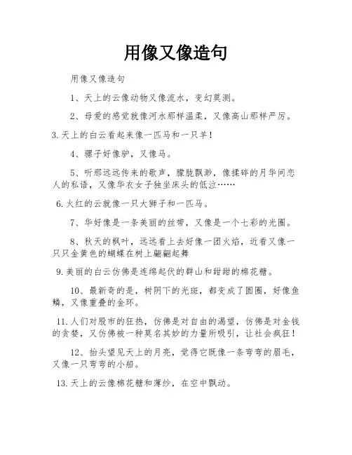 用像又像造句
