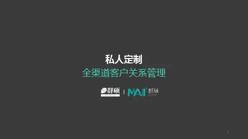 【群脉SCRM】定制化的全渠道客户管理平台PPT幻灯片课件