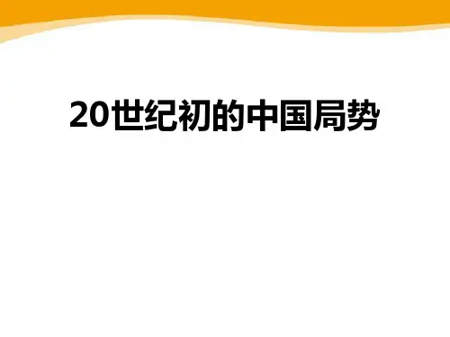 4《20世纪初的中国局势》